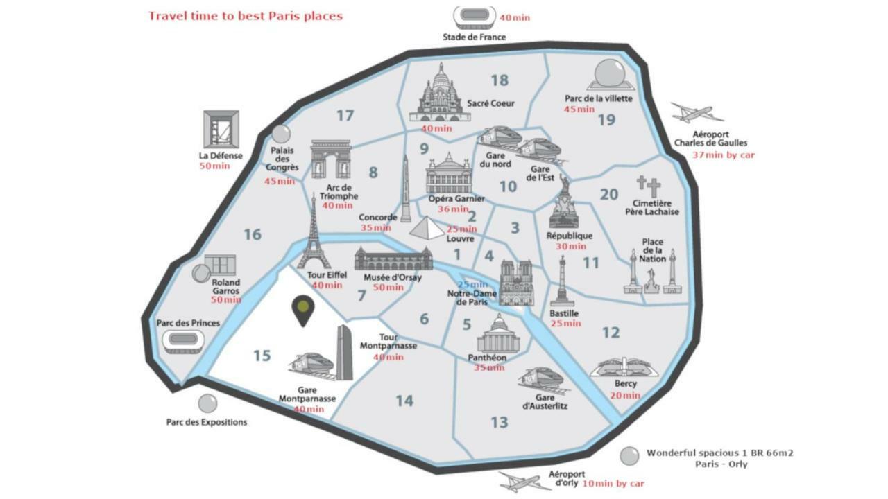 Grand F4 De 70M2 Pour 6 Personnes - Paris 12Eme Gare De Lyon, Orly Airport Apartman Thiais Kültér fotó